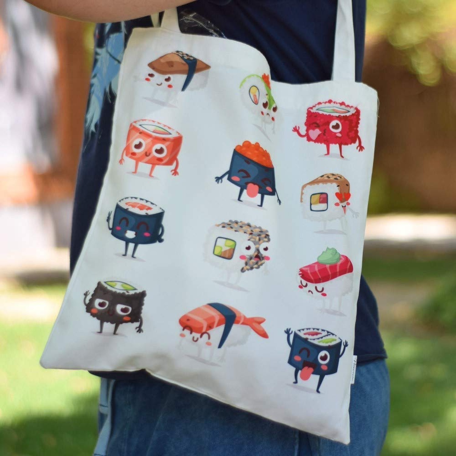 Women&rsquo;s tote bag/Sushi feast – Sports Gym Lunch Yoga Shopping Travel Bag Wash…
