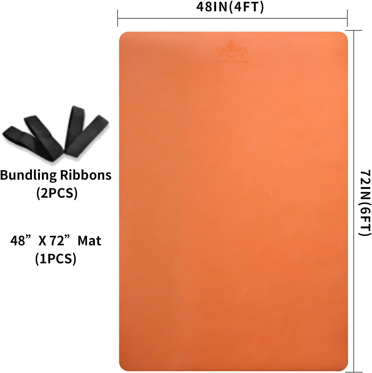 Large TPE Yoga Mat 6&rsquo;X4&rsquo;X1/2&Prime; Extra Thick Non-Slip Exercise Mat – for Yoga Pilat