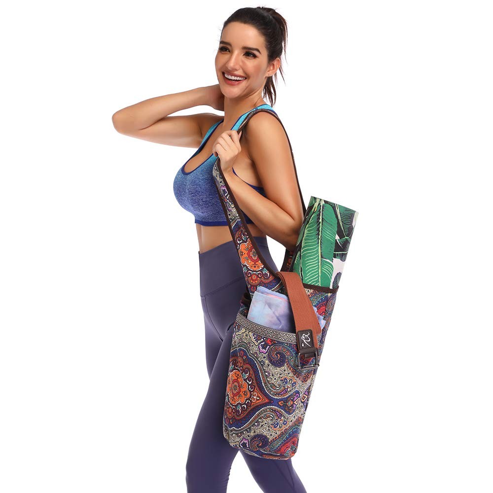 Entiforry Yoga Mat Bag with Large Size Pocket and Zipper Pocket, Yoga Mat Str…