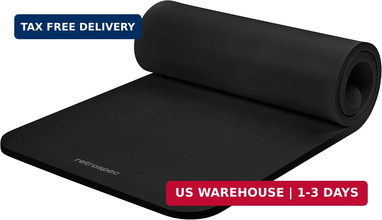 Retrospec Solana Yoga Mat 1&Prime; Thick w/Nylon Strap for Men & Women – Non Slip Exer