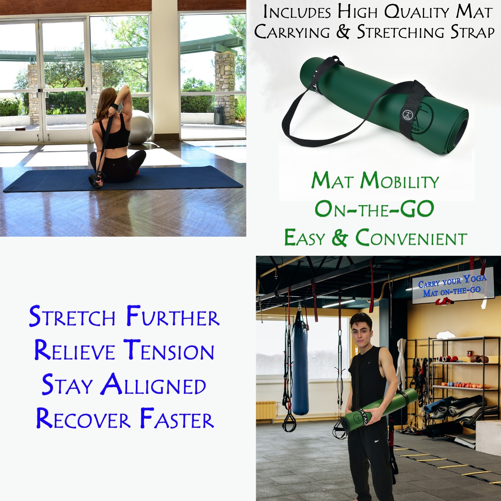 Tatago Pro Series Natural Rubber Yoga Mat for Hot Yoga and Pilates Exercise Mat