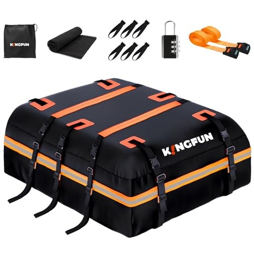 Car Rooftop Cargo Carrier Bag, Waterproof Car Roof Luggage 15 Cubic Feet