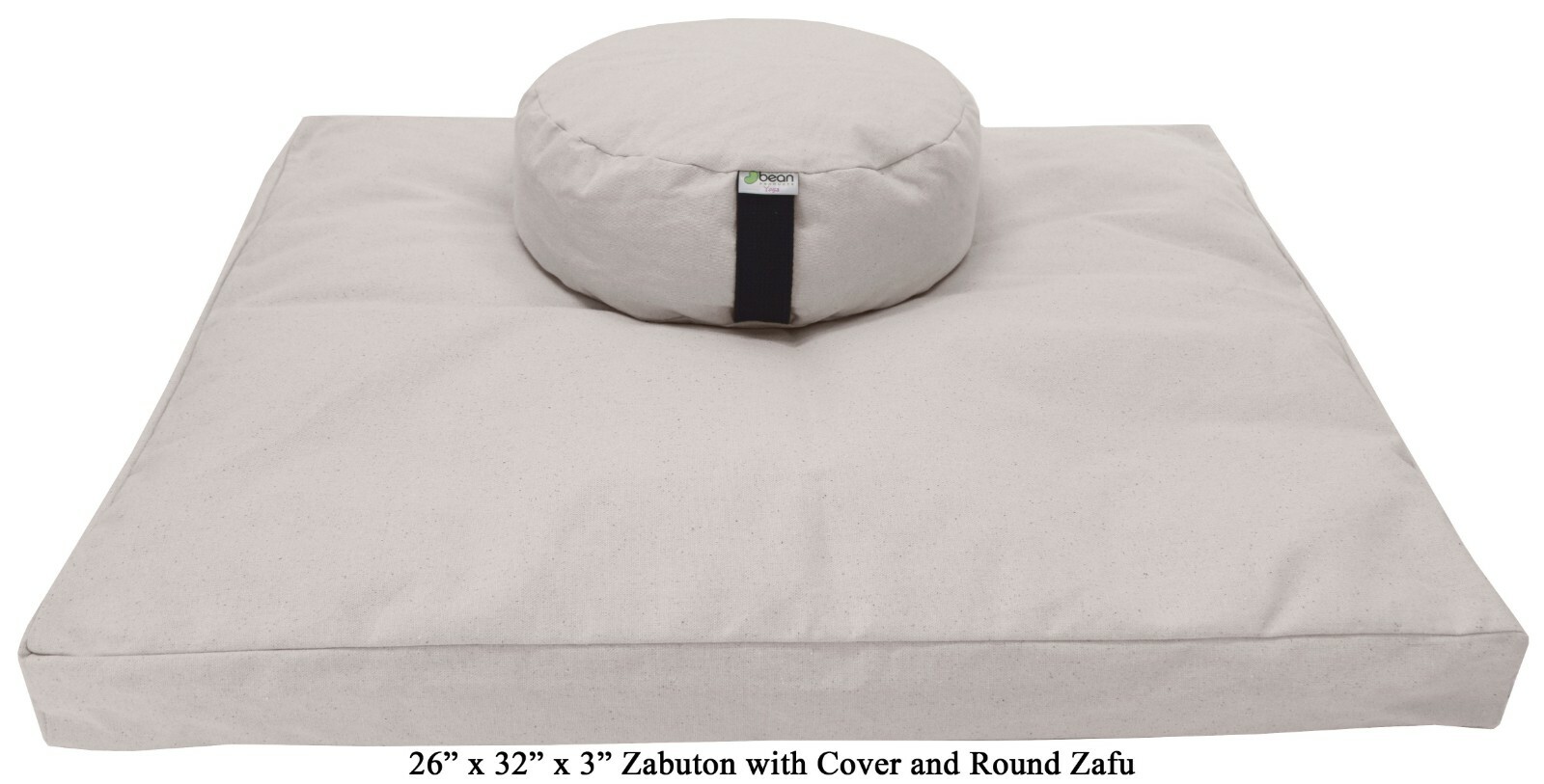 Meditation Set – Organic Buckwheat Filled Zafu Cushion + Cotton Filled Yoga Mat