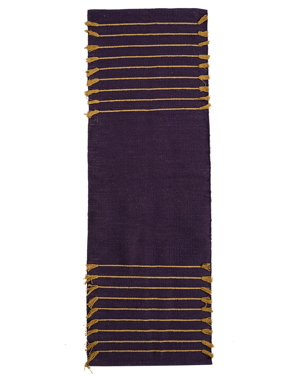 Purple Yoga Mat Thick Non Slip Organic Cotton Exercise Workout Mat Pilates Rug