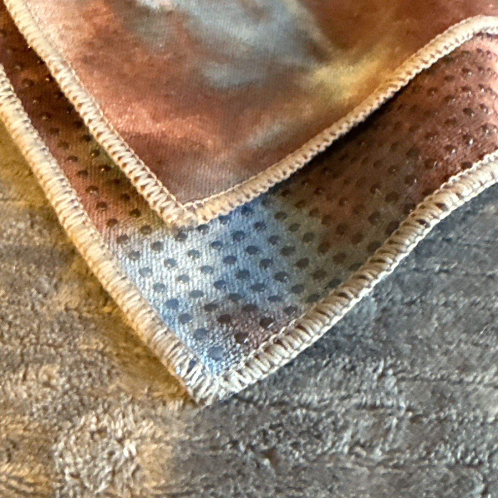 Non Slip Hot Yoga Towel 24×70 Sweat Absorbent Blue Gray Peach Orange Tie Dye