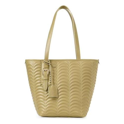 TOTE N°1 Large Structured Tote – Vegan Leather Shoulder Bag for Laptop Tuscan
