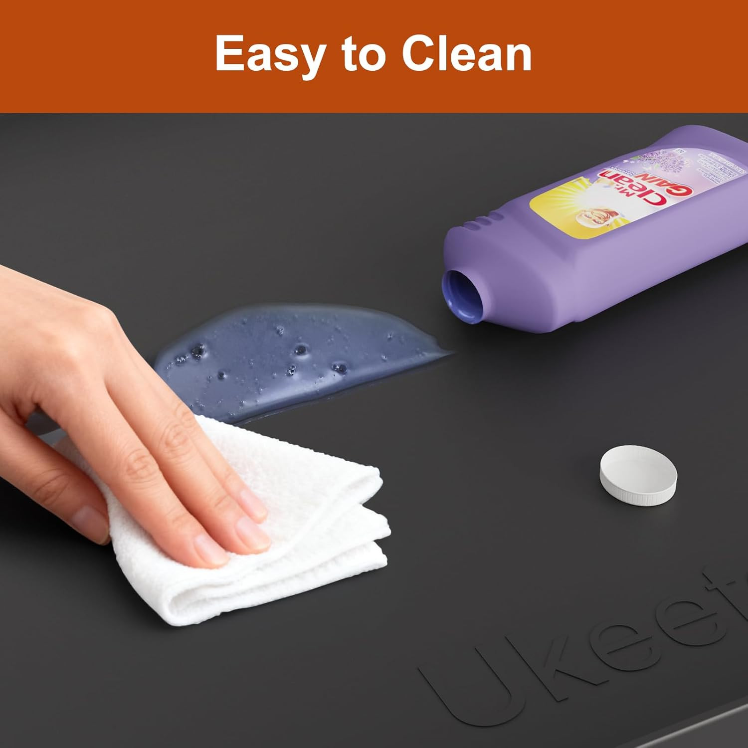 Extra Thick Silicone Mat Waterproof with Raised Edge 34&Prime; X 22&Prime;, under Sink Mat f