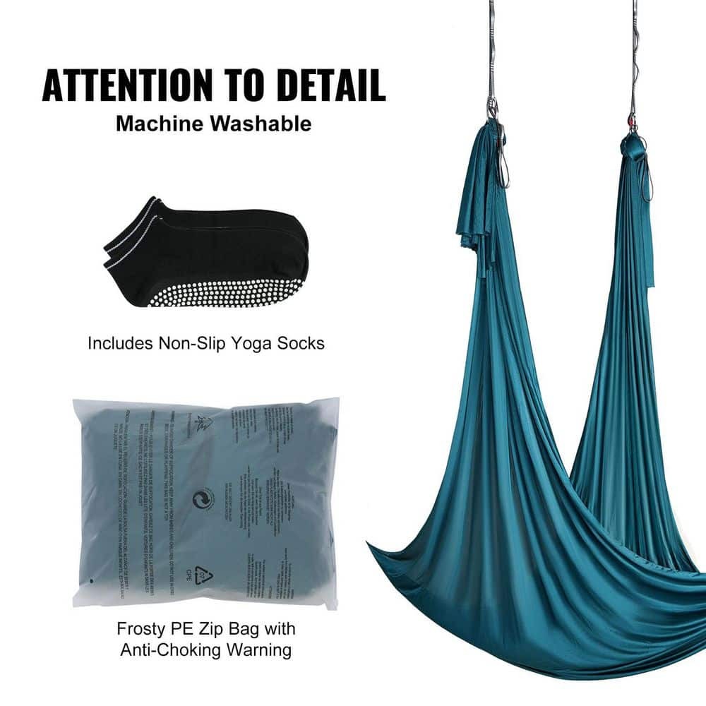 Aerial Silk & Yoga Swing, 11 Yards, Aerial Yoga Hammock Kit with 100Gsm Nylon Fa