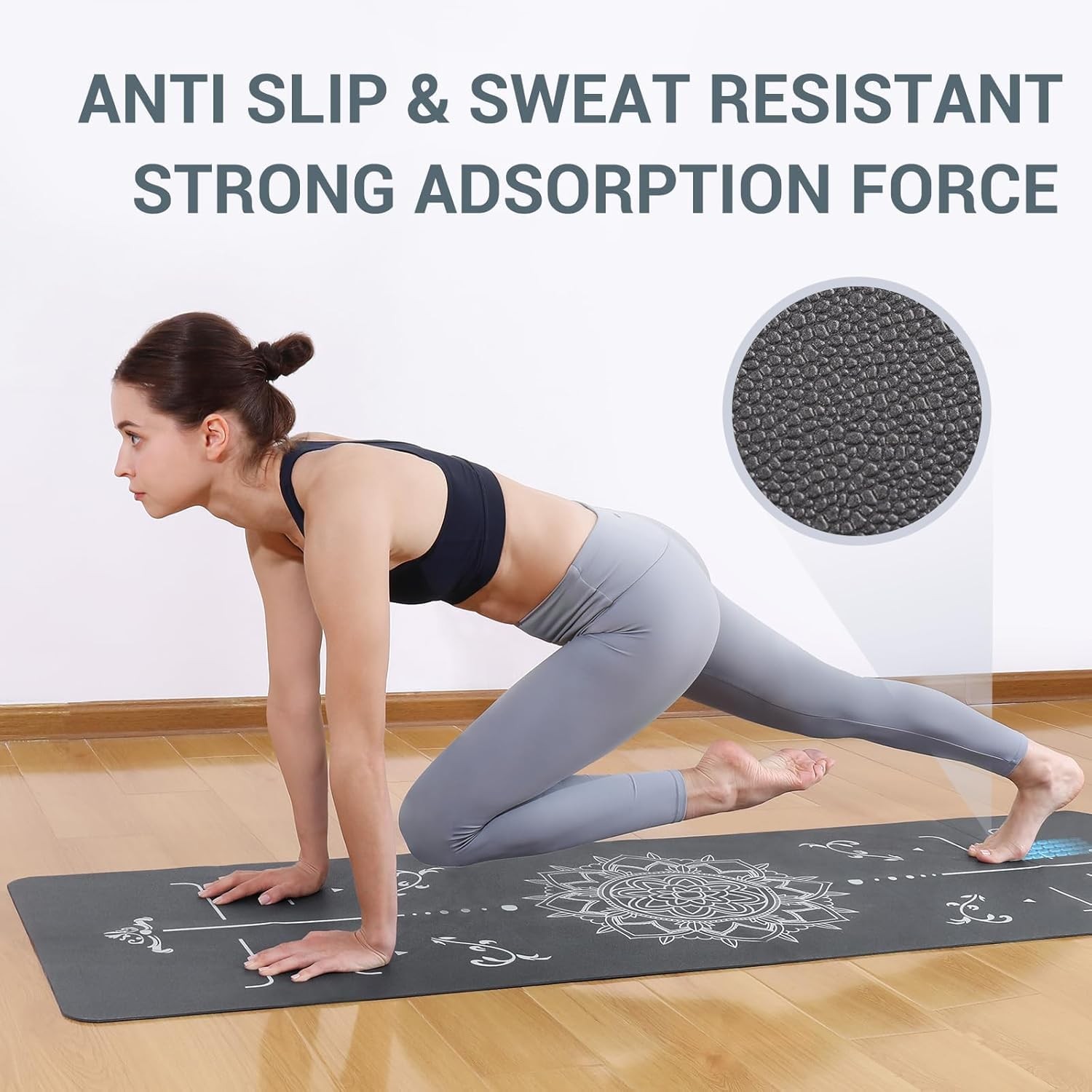 Avoalre Yoga Mat Foldable – Textured Non Slip Exercise Mat -Travel Lightweigh…