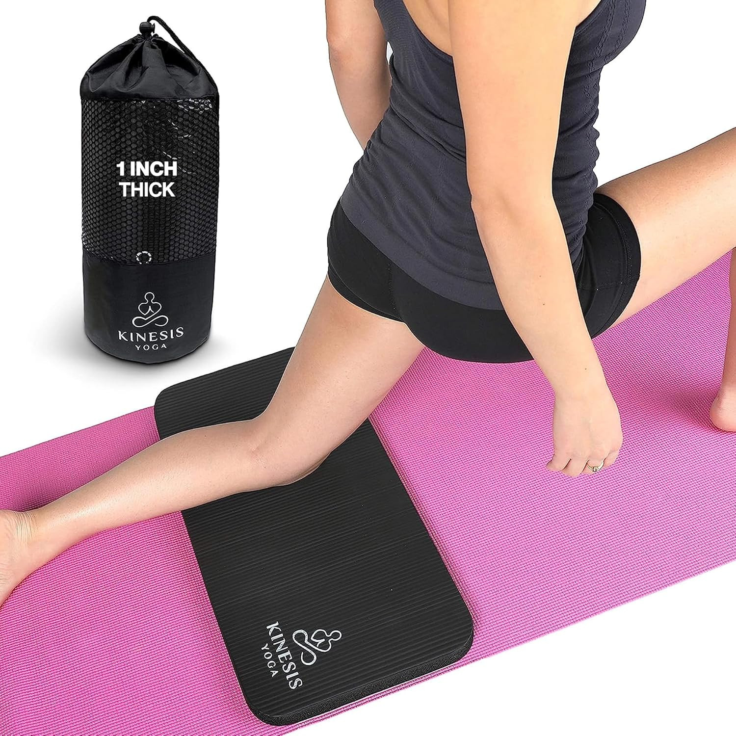 Knee Pad Cushion – Extra Thick 1 Inch (25Mm) for Pain Free Yoga – Includes Breat