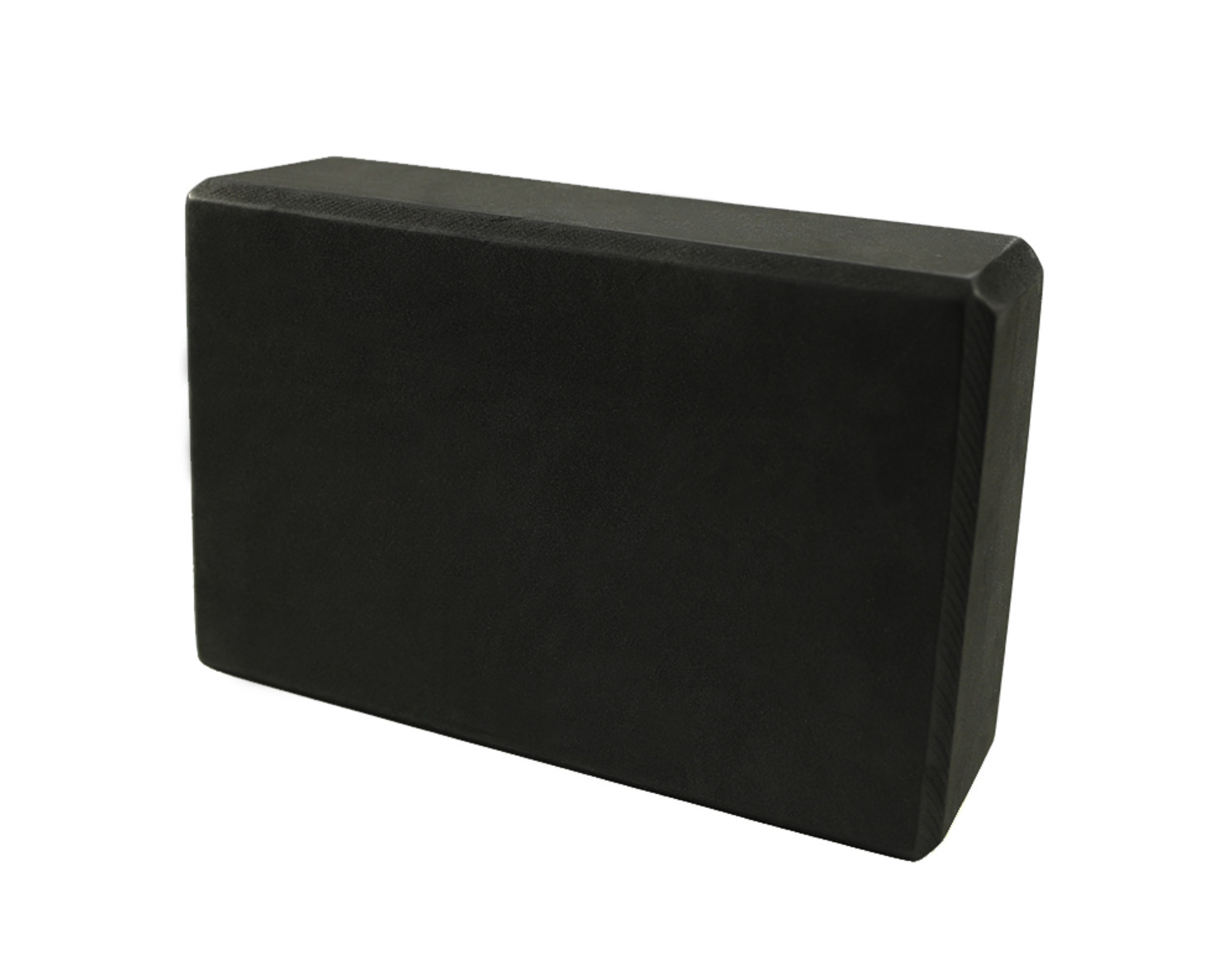 Black Yoga Block with Lavender Yoga Strap for Balance and Stability