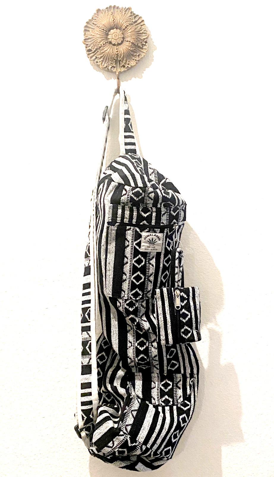 Yoga Mat Bag Himalayan Woven Shoulder Bag w/Strap Boho Style Multi-Use Carrier