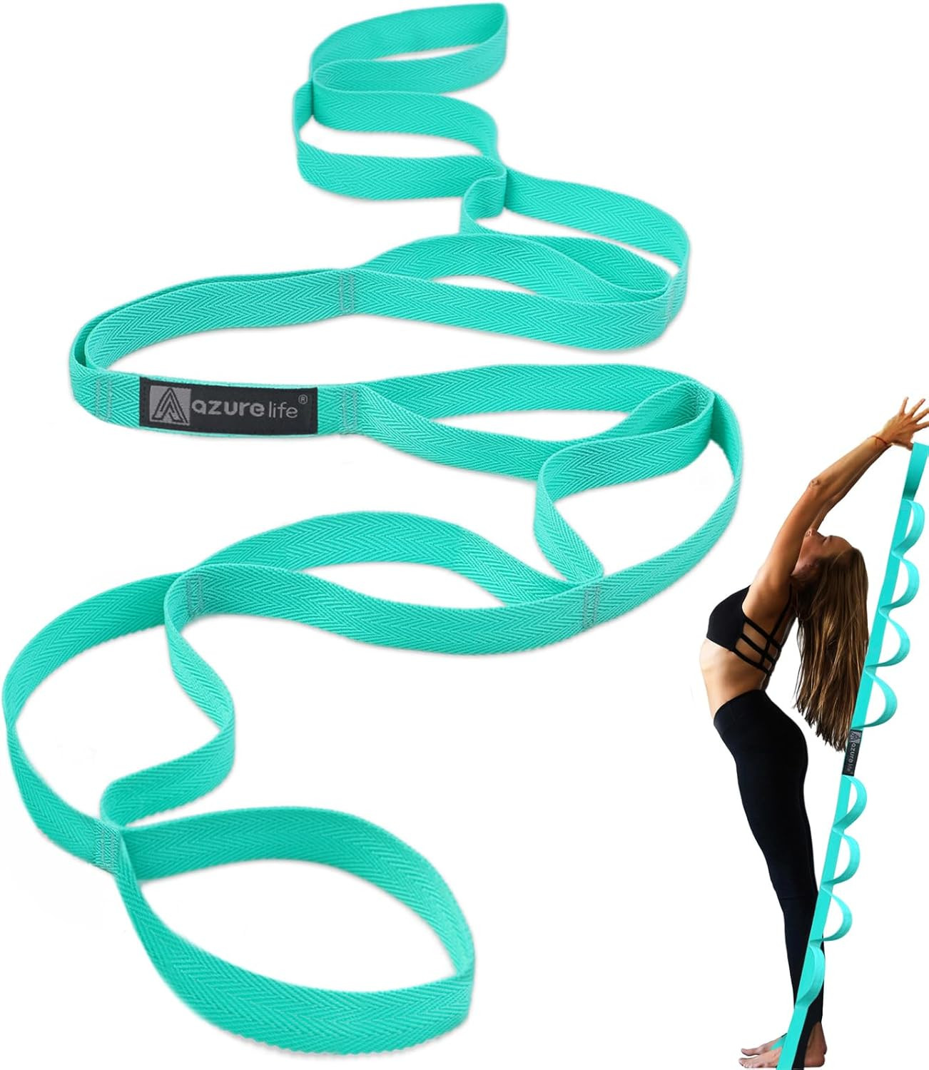 Premium Durable Stretch Straps with Loops, Stretching Strap for Physical Therapy