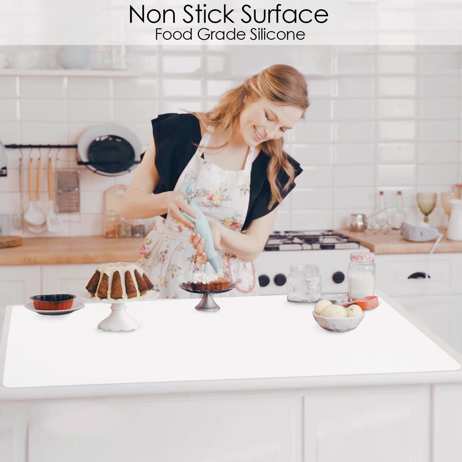 Extra Large Silicone Mat for Kitchen Counter 36&Prime; x 24&Prime; Silicone Table Mat for…
