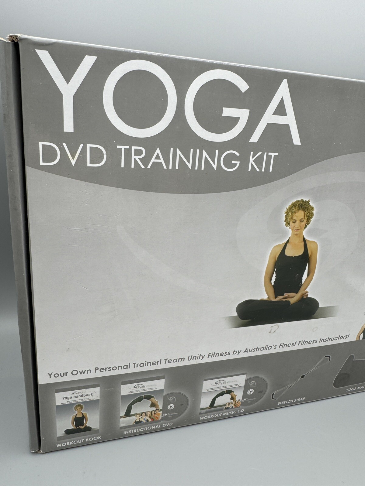 Complete Yoga Kit DVD Training Bundle Yoga Mat Workout Book Stretch Strap SDS