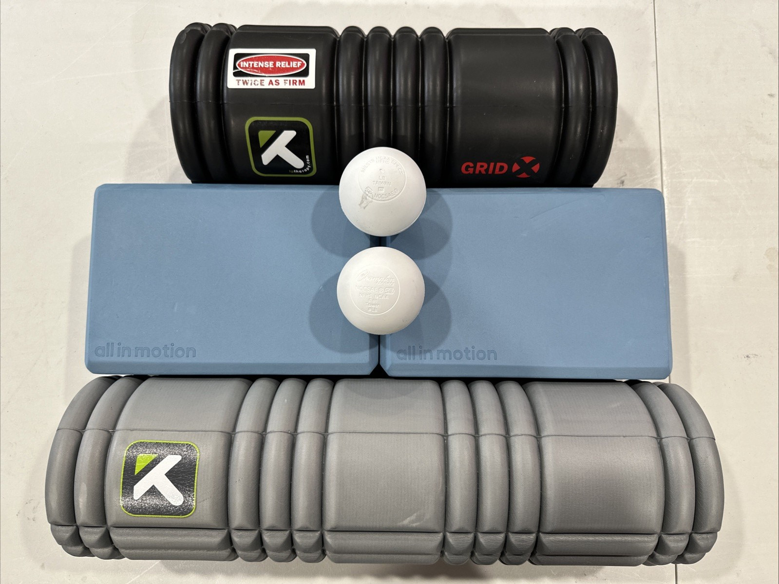 Mobility Equipment Set – Soft & Firm Foam Roller, Lacross Balls, Yoga Blocks