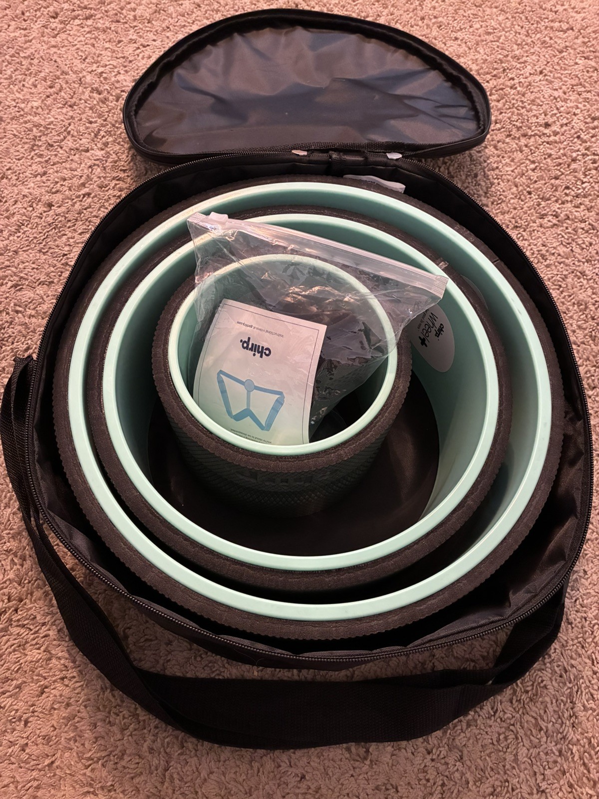 Chirp – Wheel+ for Back Pain Relief – 3 Pack 12&Prime;, 10&Prime; & 6&Prime; with case – New
