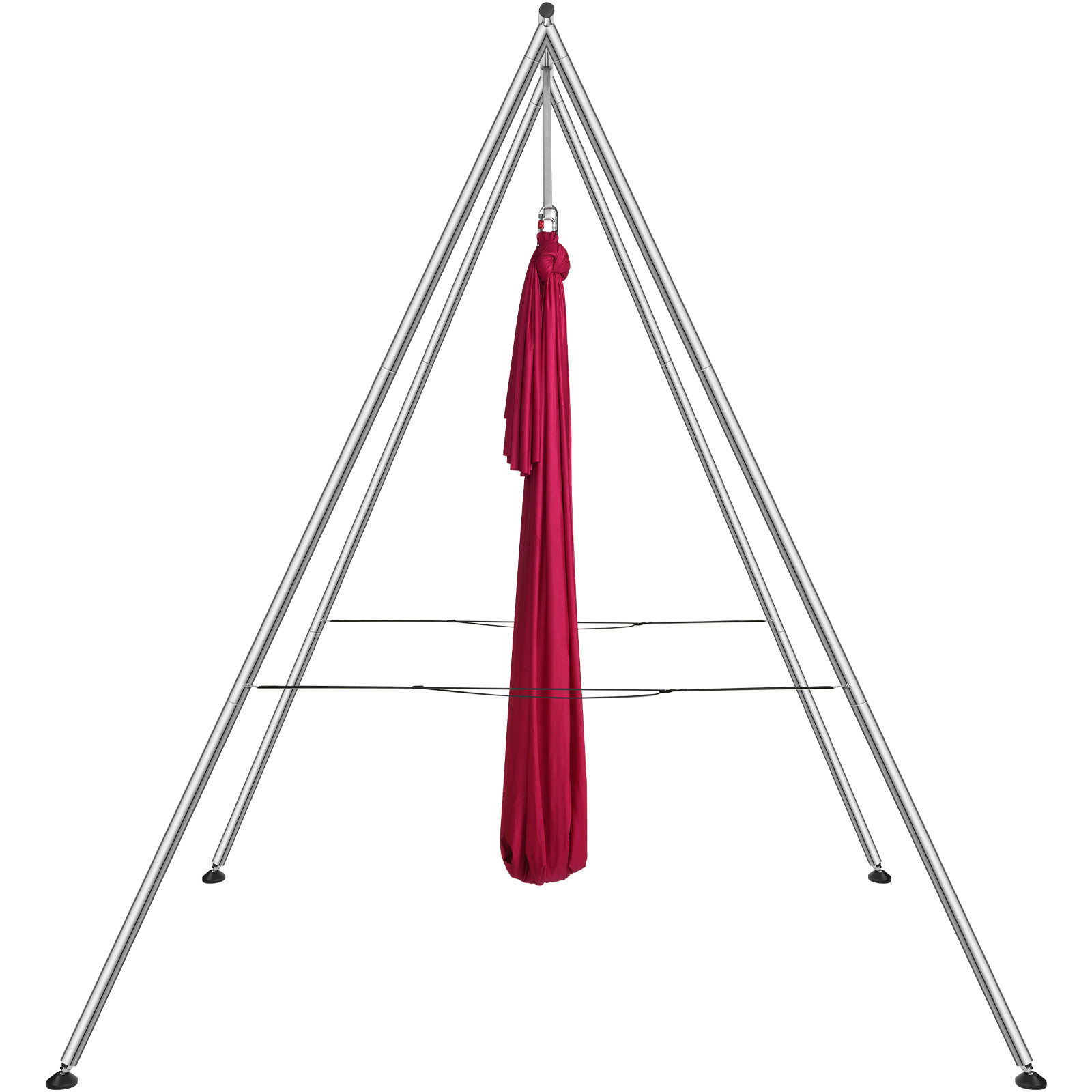 VEVOR Yoga Swing Stand Hammock Aerial Silk Kit 551.15 lbs Load Yoga Frame Red