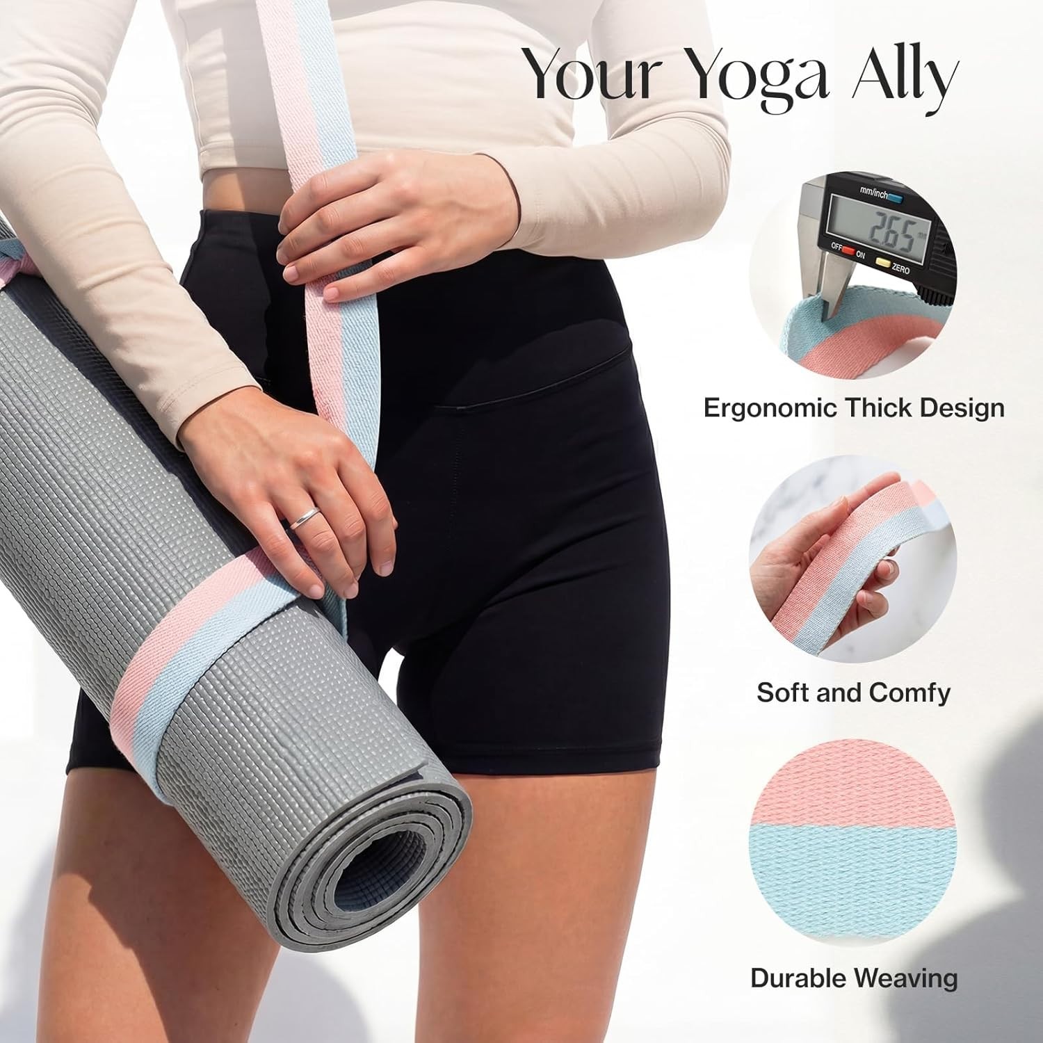 Yoga Mat Carrier Strap – Soft Texture with Extra Durability & Support