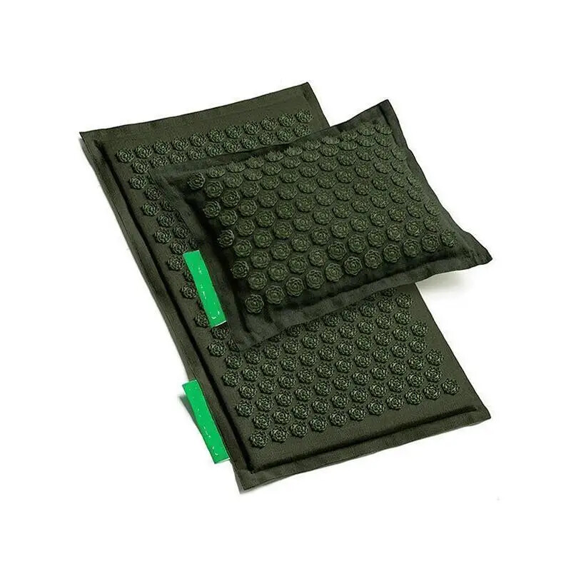 Hot ​3pcs 1set Nature Linen Coconut Palm Massage Yoga Mat Sport Pillow Mat New