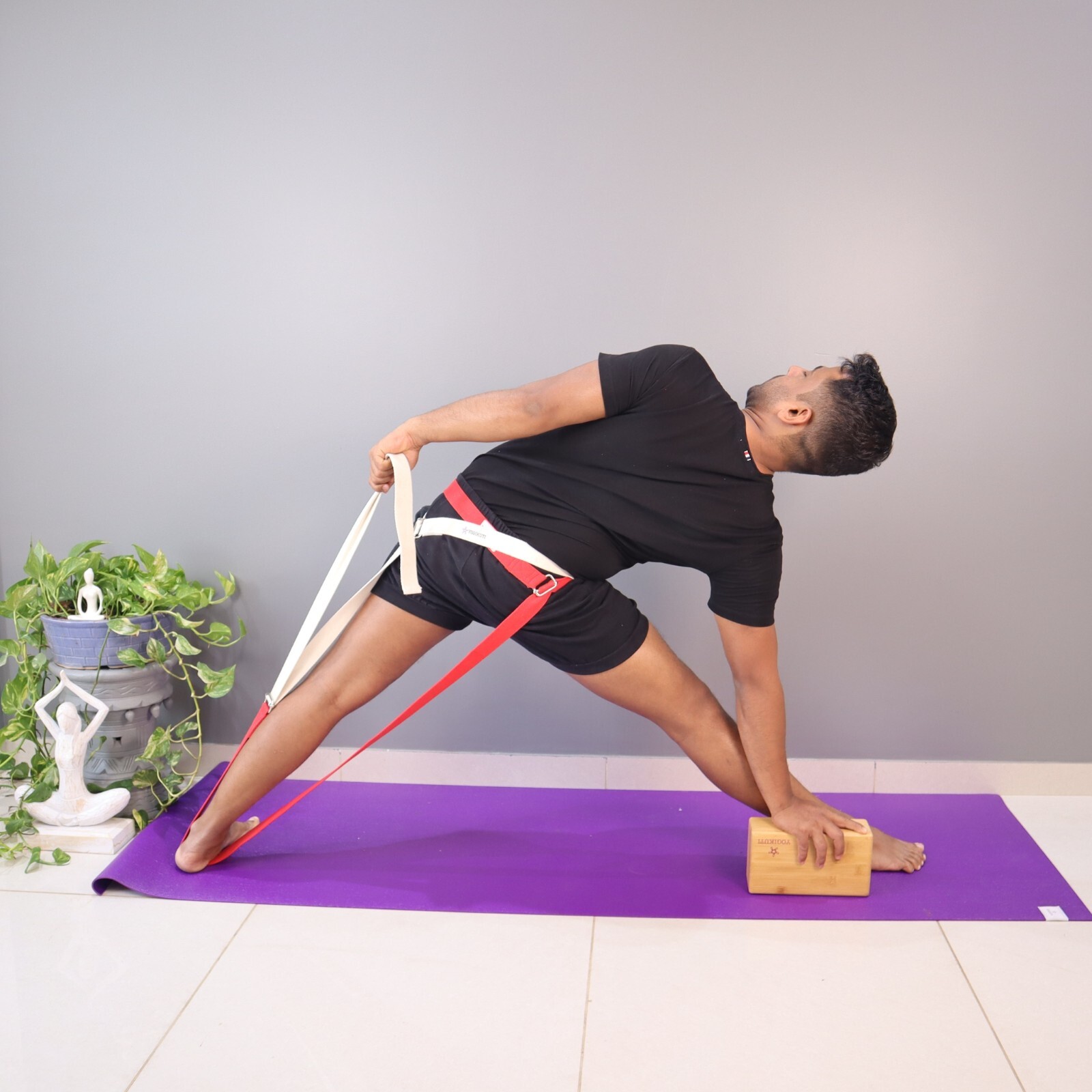 Double Buckle Yoga Strap 7ft, Cotton Yoga Belt, Stretching Yoga Strap Yoga Props