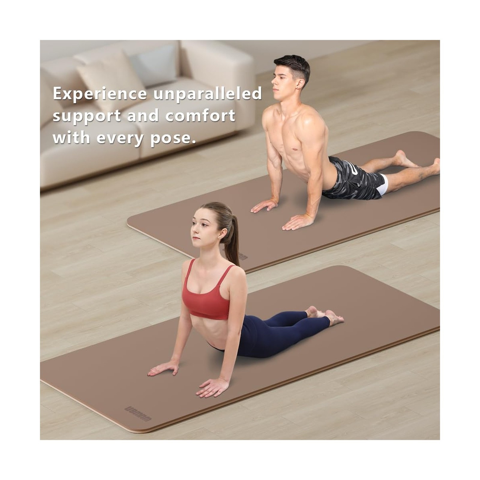 Wide Yoga Mat-80cm Non Slip Extra Thick 1/3 » Fitness Exercise Mat … Fast Ship