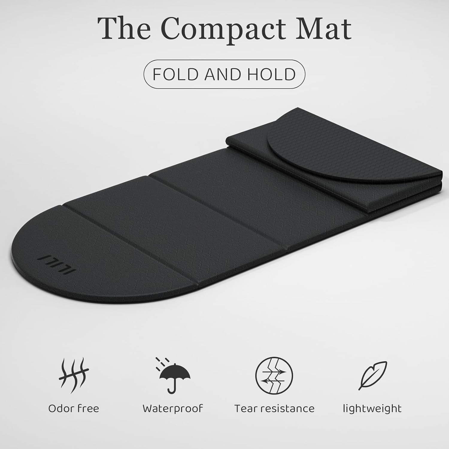 Extra Long Foldable Yoga Mat – 10mm Thick TPE, Portable & Comfortable 75&Prime;L x 26&Prime;