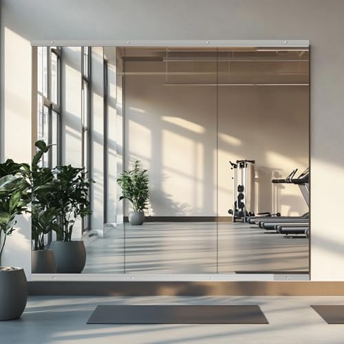 Home Gym Mirror, 48 »X24 »(Each) -3PCS Full Body Mirror for Yoga, Garage,