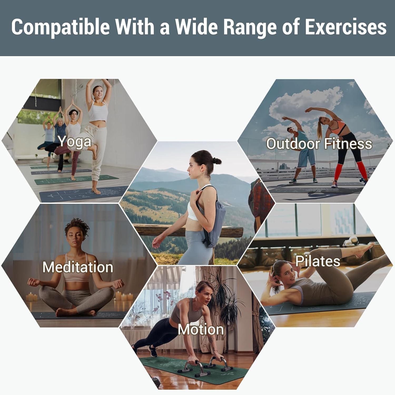 Avoalre Yoga Mat Foldable – Textured Non Slip Exercise Mat -Travel Lightweigh…
