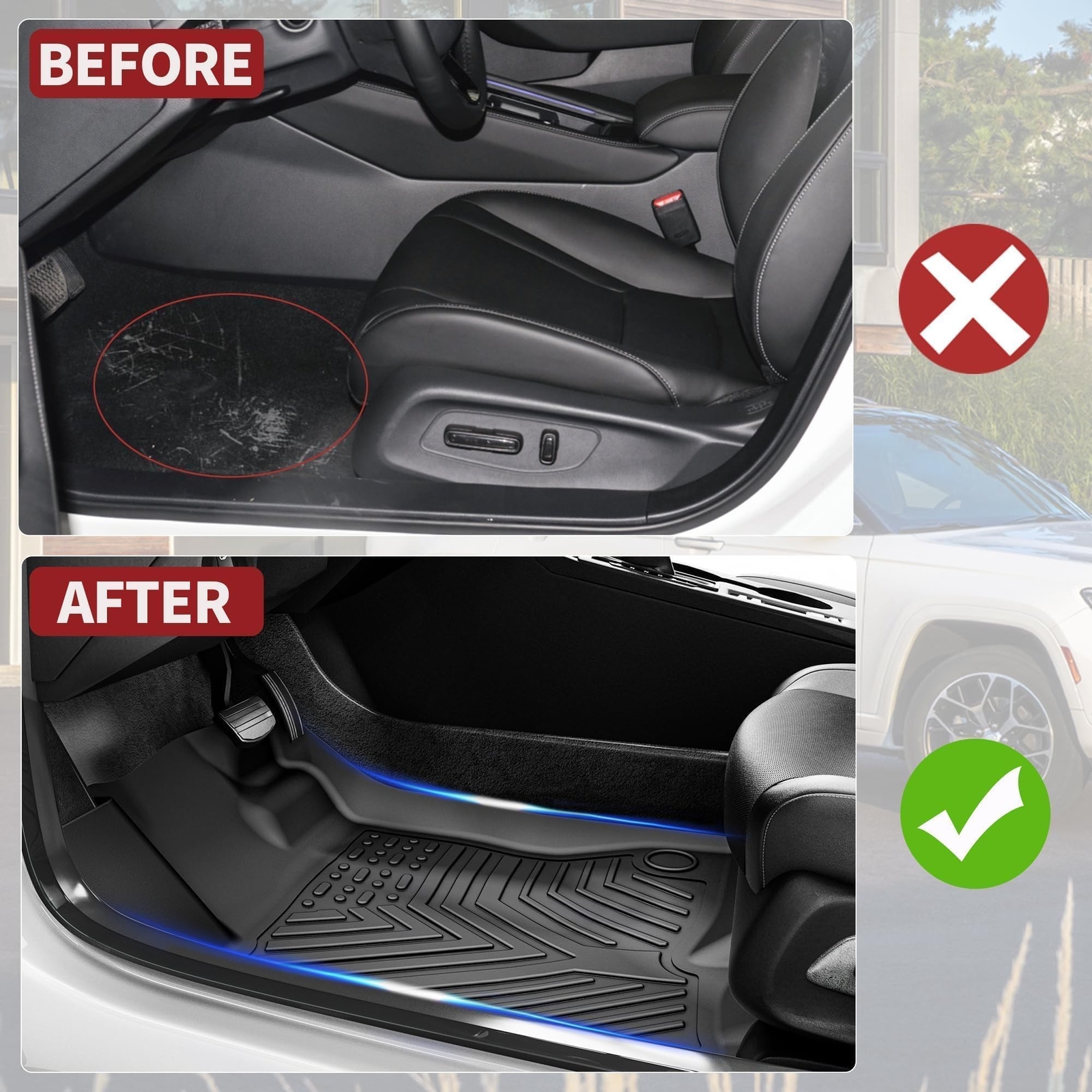 YITAMOTOR Floor Mats Compatible with 2019-2025 Chevrolet Silverado 1500/GMC S…