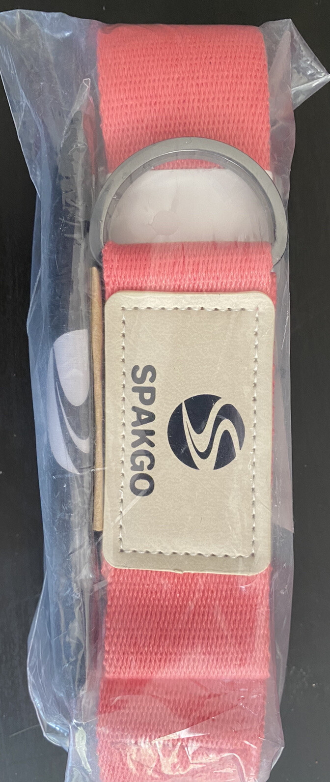 Yoga stretch strap SPAKGO coral rose, 8 Ft x 1.5 In, New With Tags
