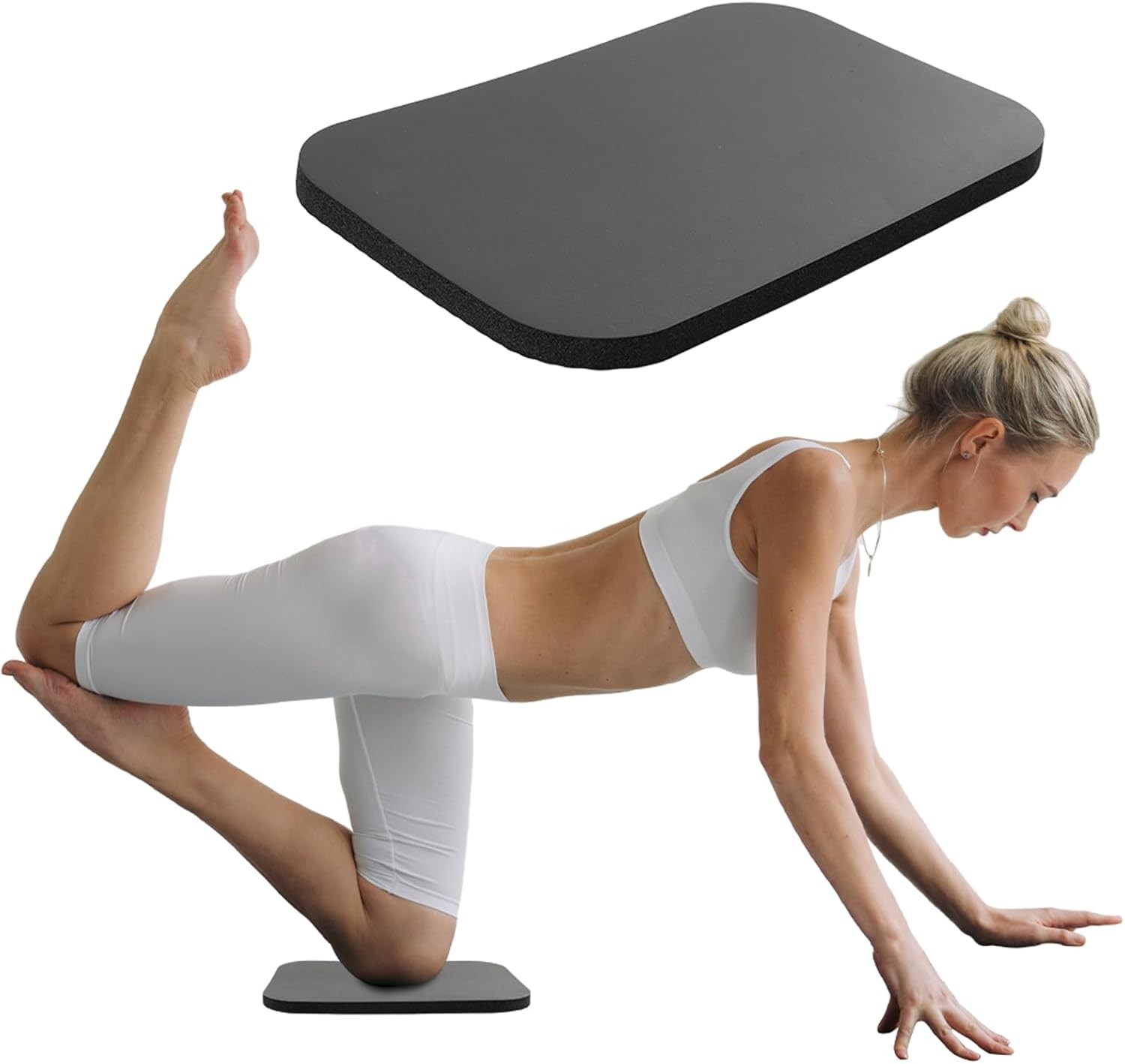 Thick Non-Slip Yoga Knee Pad for Pilates and Planks – Comfortable Foam Support