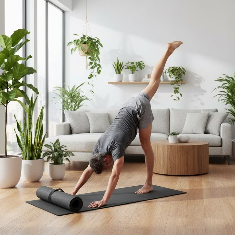 68×24 inch 5mm TPE Rich Black Yoga Mat with Carry Strap