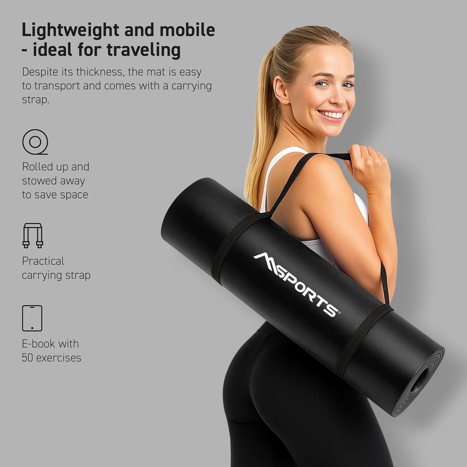 Versatile Extra Thick Yoga Mat – Non-Slip NBR Foam for Comfortable Training