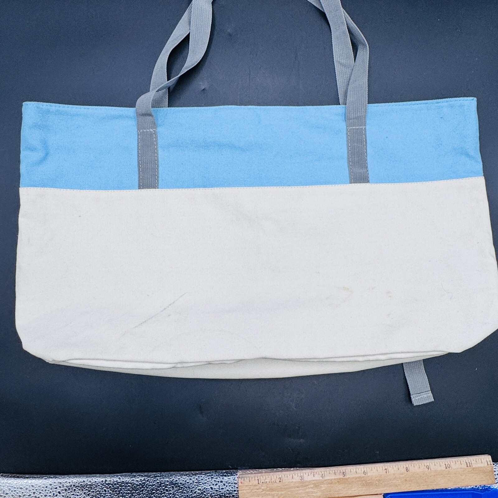 Peak to Prairie Yoga Mat Bag Canvas Tote Blue Gym Pilates Travel Carrier Pack