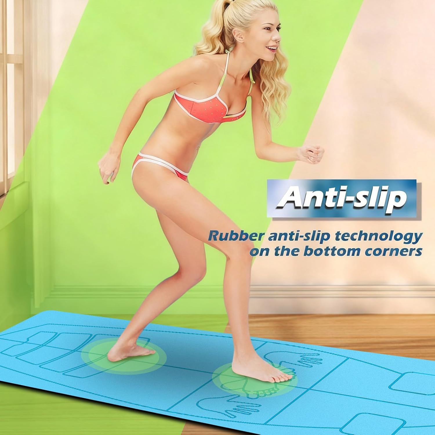 Extra Large Surf Mat for Balance Training & Yoga – Non-Slip, Foldable, with Bag