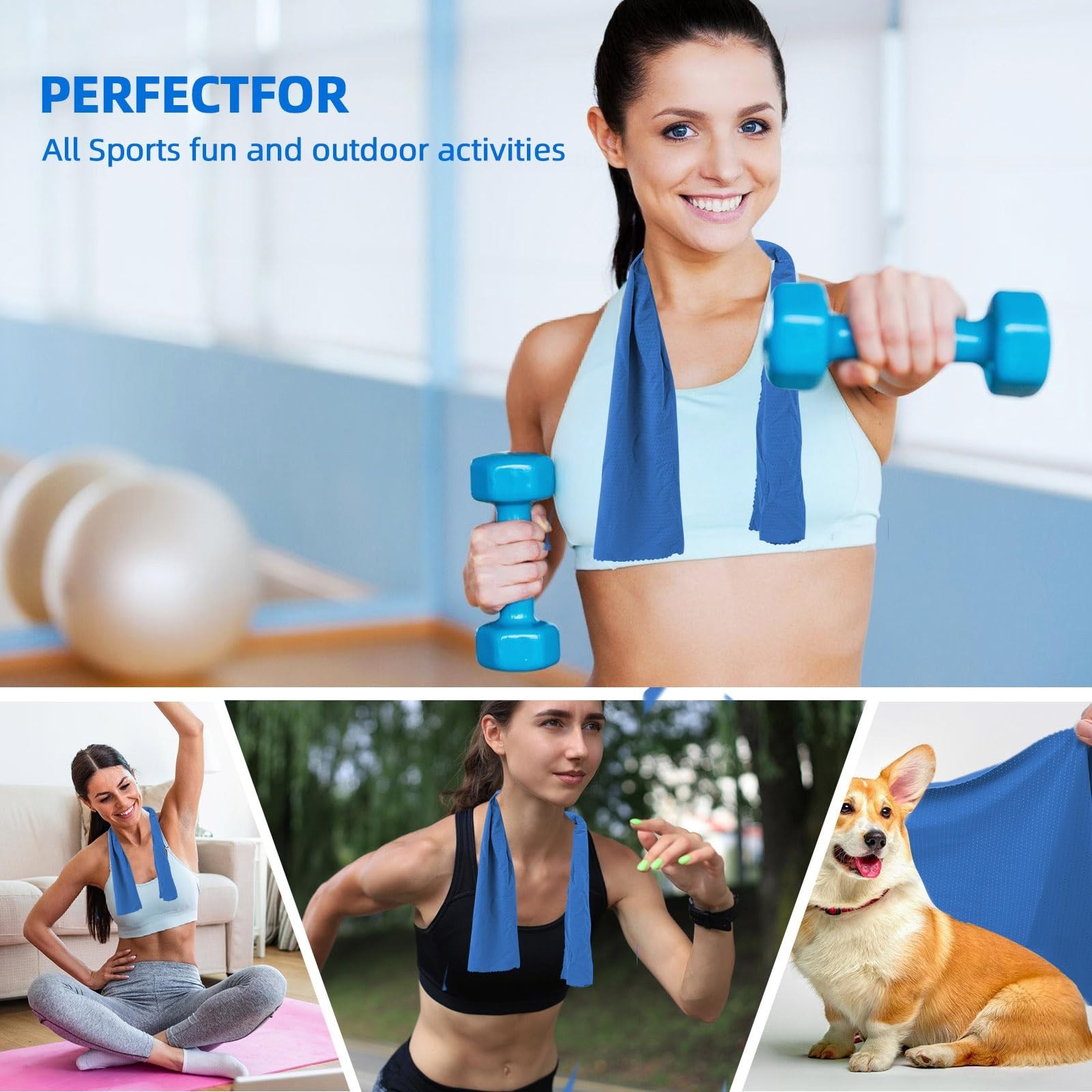 2 Cooling Towels 40 »x12 »,Cooling Towels for Neck and face Ideal for Gym, Yo…