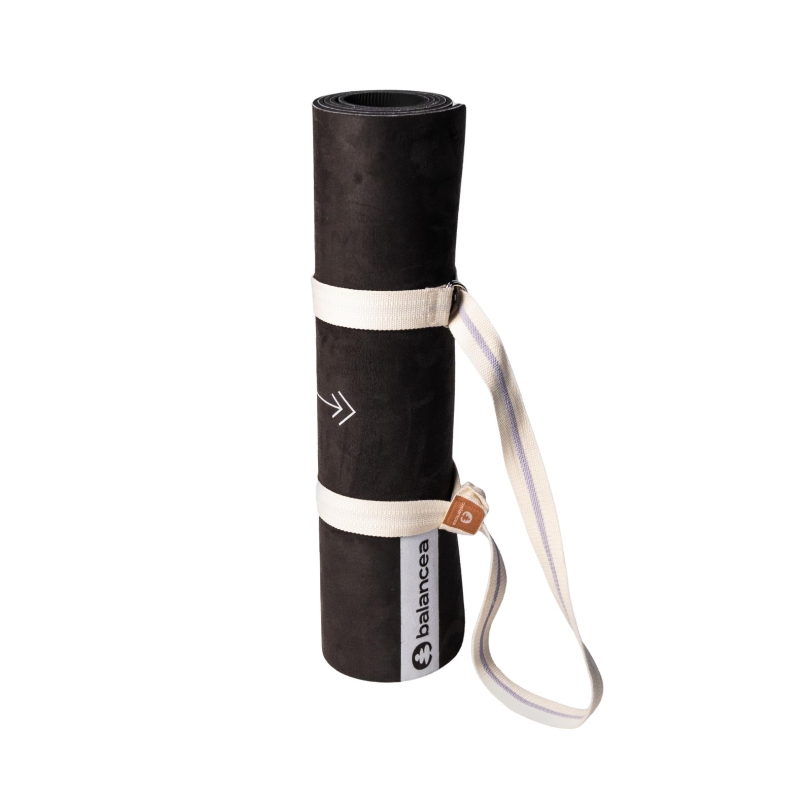 Yoga Mat With Strap 5mm Non Slip Suede & TPE – Moon Black Eco-Friendly Fitnes…