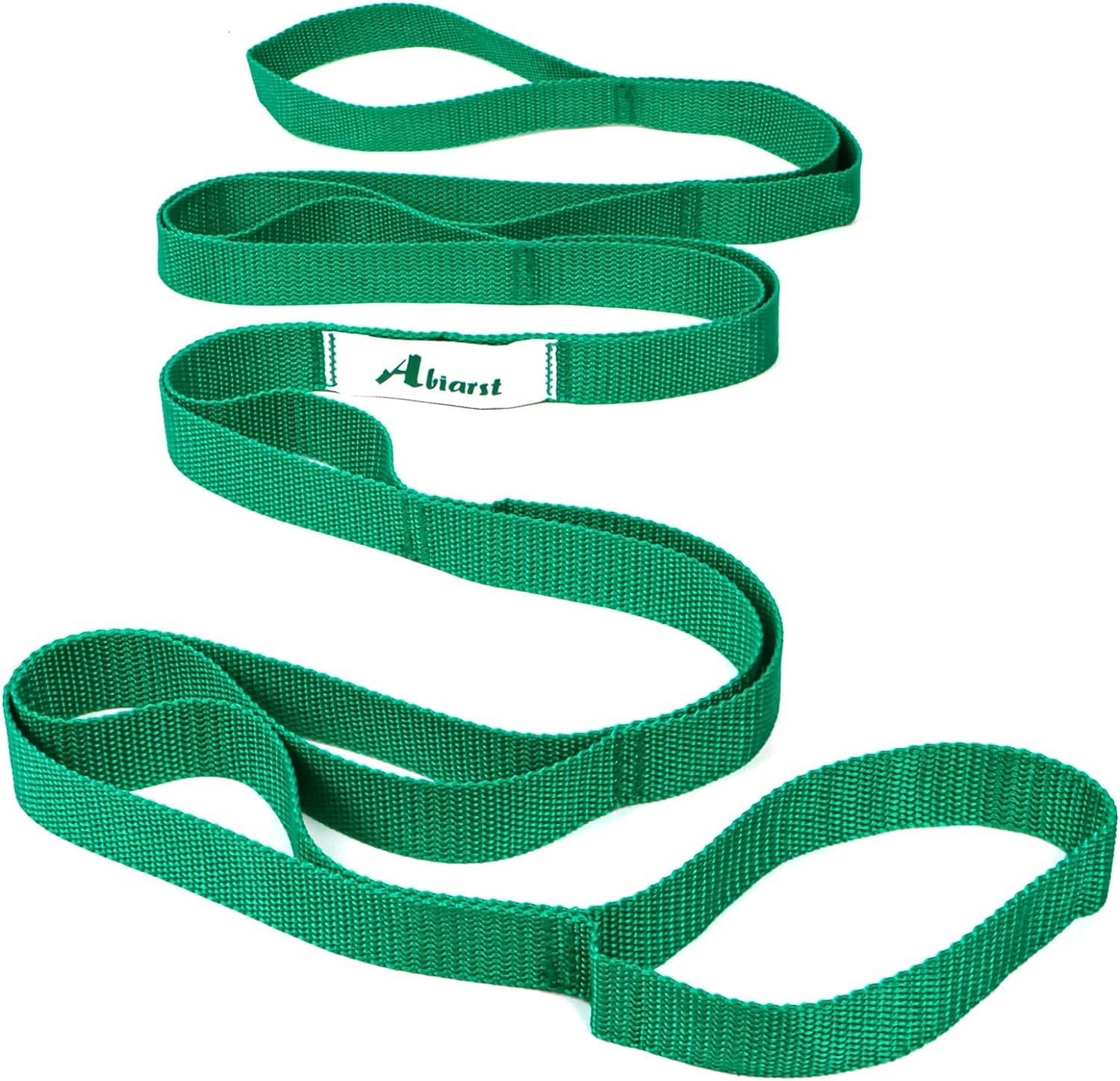 Abiarst Stretching Strap Yoga Straps 10 Loops Non Elastic
