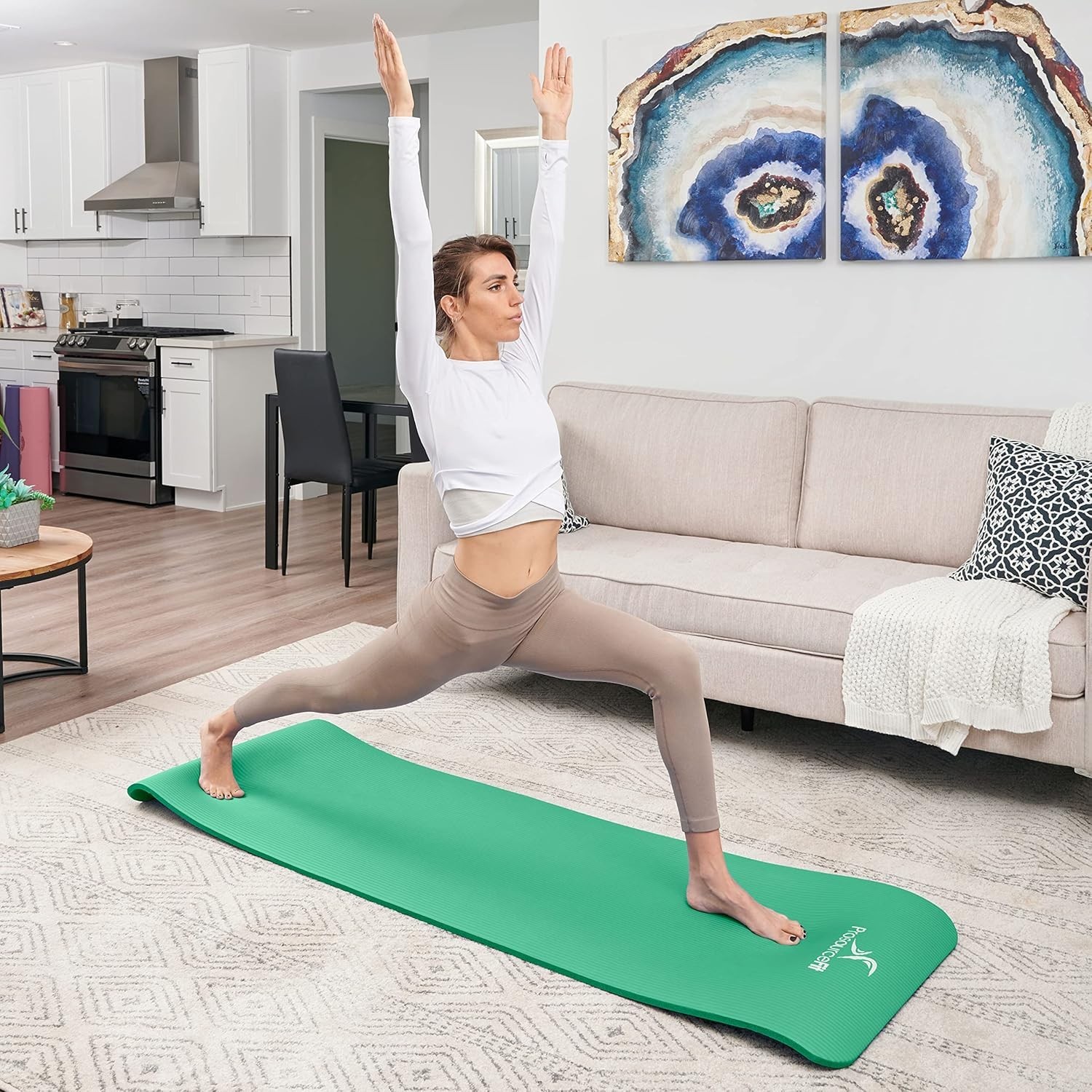 Comfort Foam Yoga Mat ½” Thick, 71-Inch Length – Water-Resistant & Durable