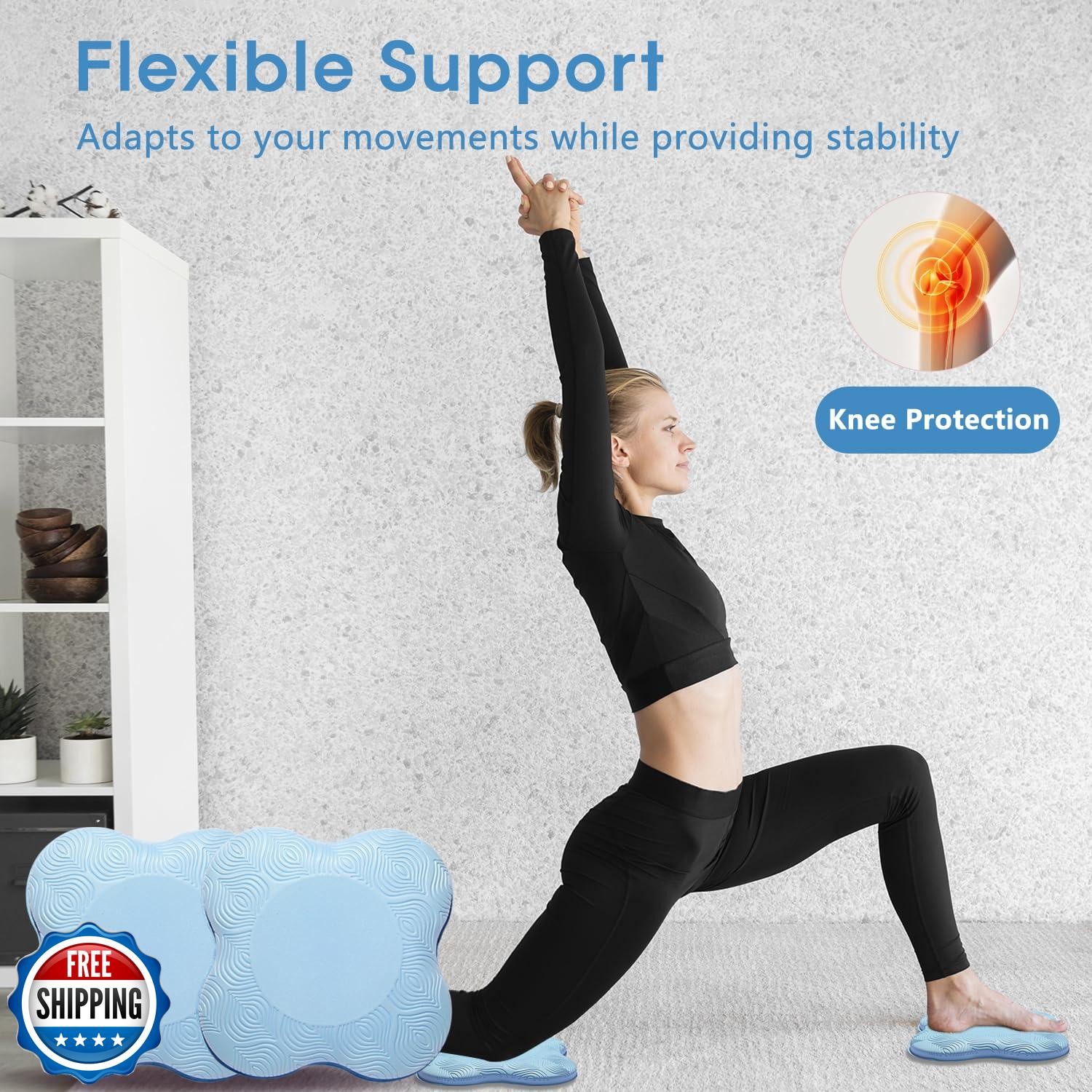 MBHKRRS 2 Pack Yoga Knee Pads Mat Set – Extra Thick Foam Kneeling Pad Cushion