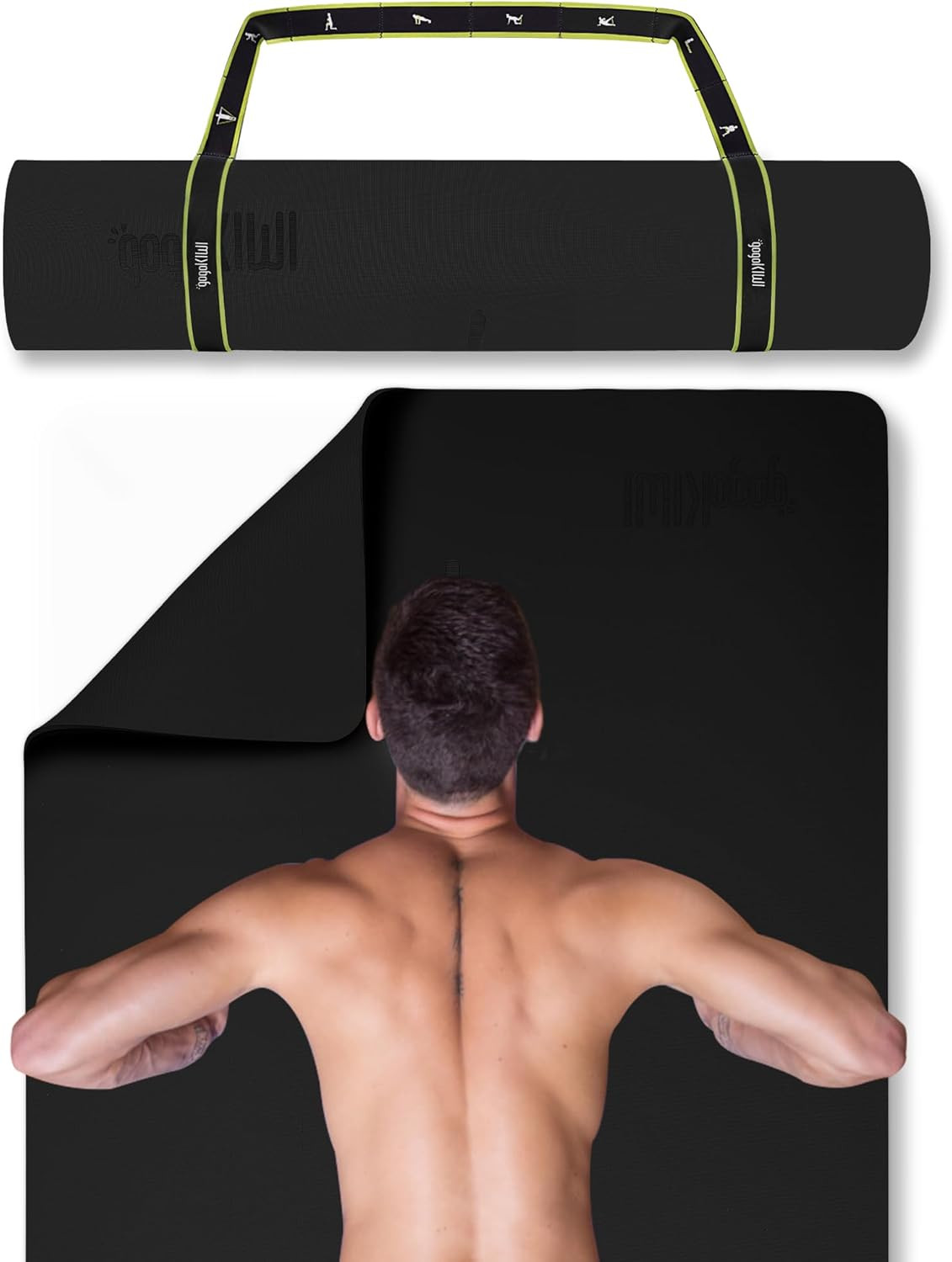 Extra Wide Yoga Mat for Men Women (72&Prime;L X 36&Prime;W) Non Slip Fitness & Exercise Mat