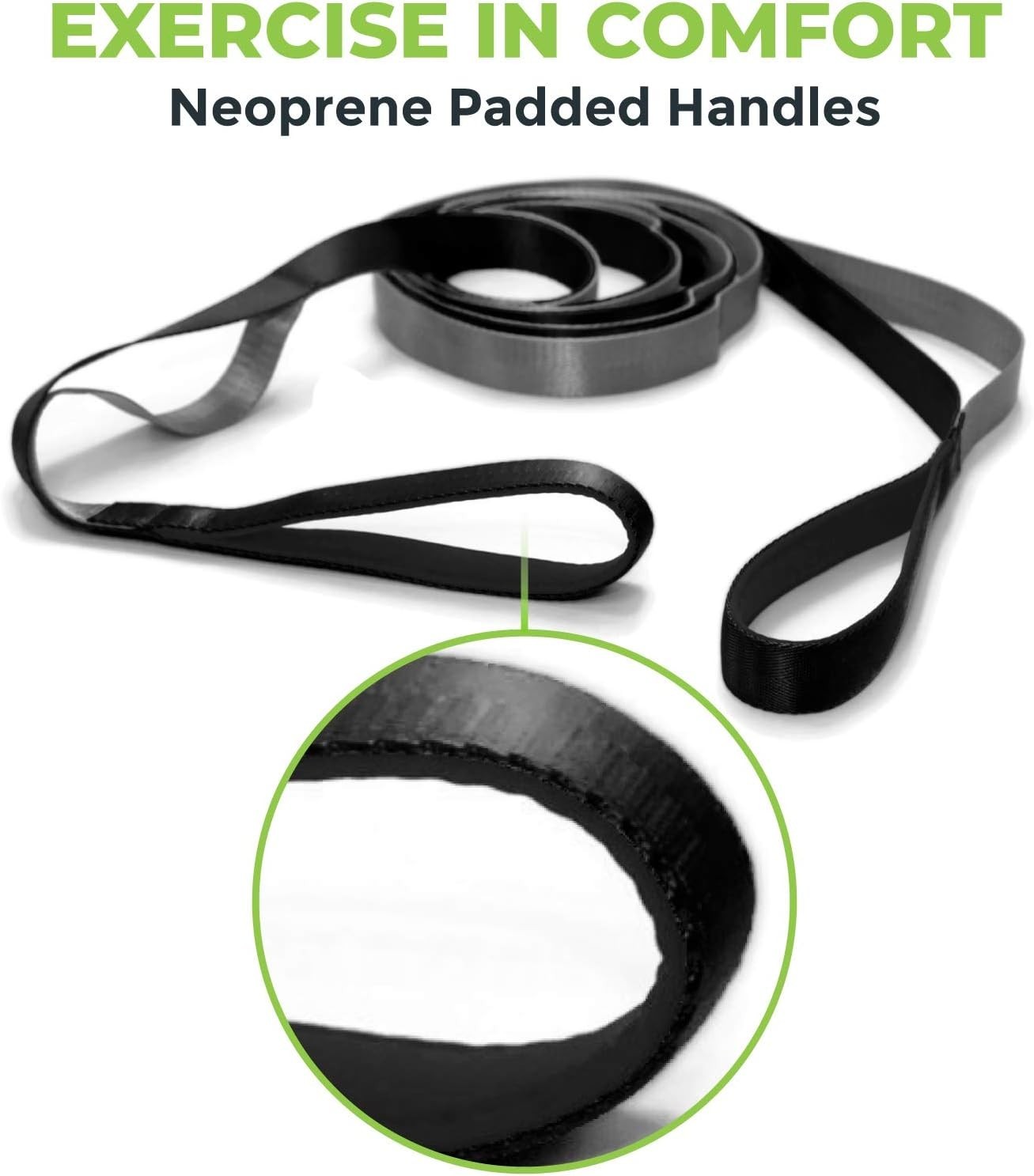 Stretching Strap for Physical Therapy, 12 Multi-Loop Stretch Strap 1&Prime; W x 8&prime; …