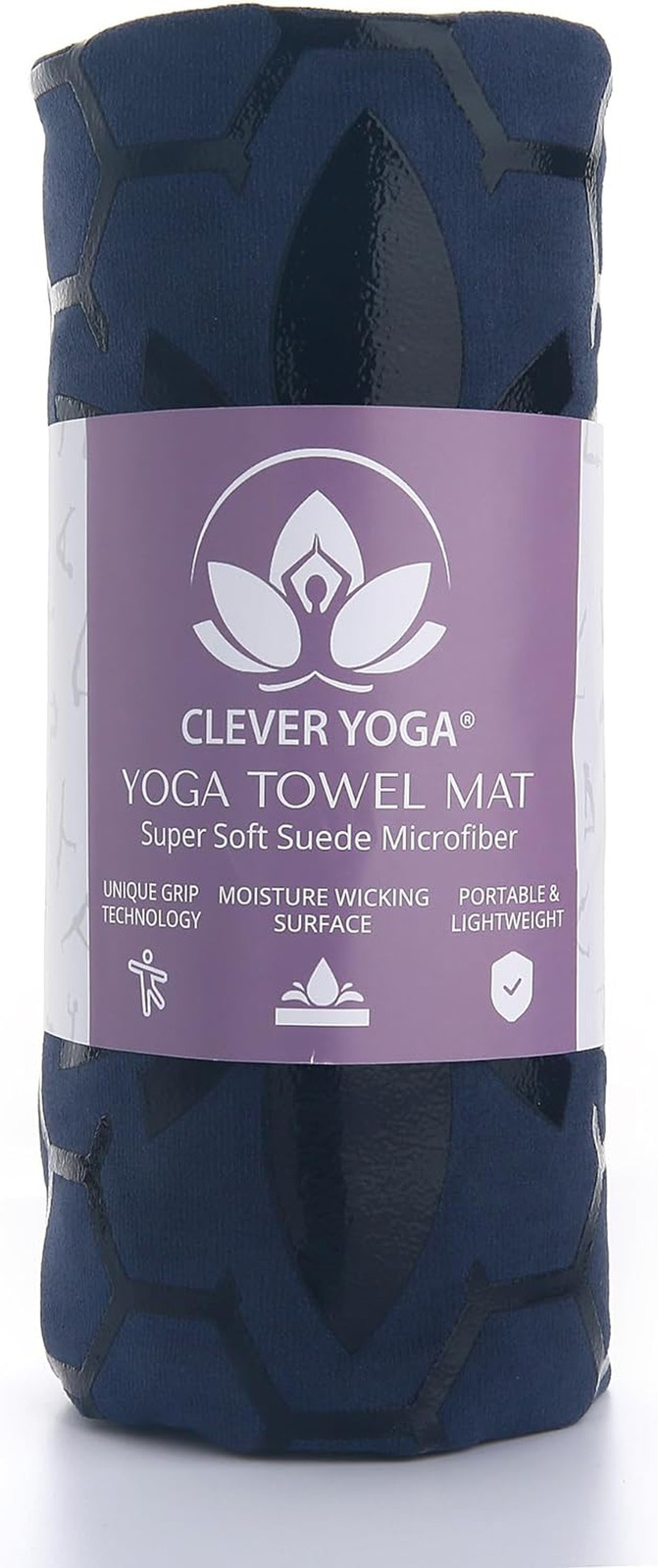 Hot Yoga Mat Towel – Non-Slip Grip for Hot Yoga, Sweat Absorbent, Honeycomb Sili