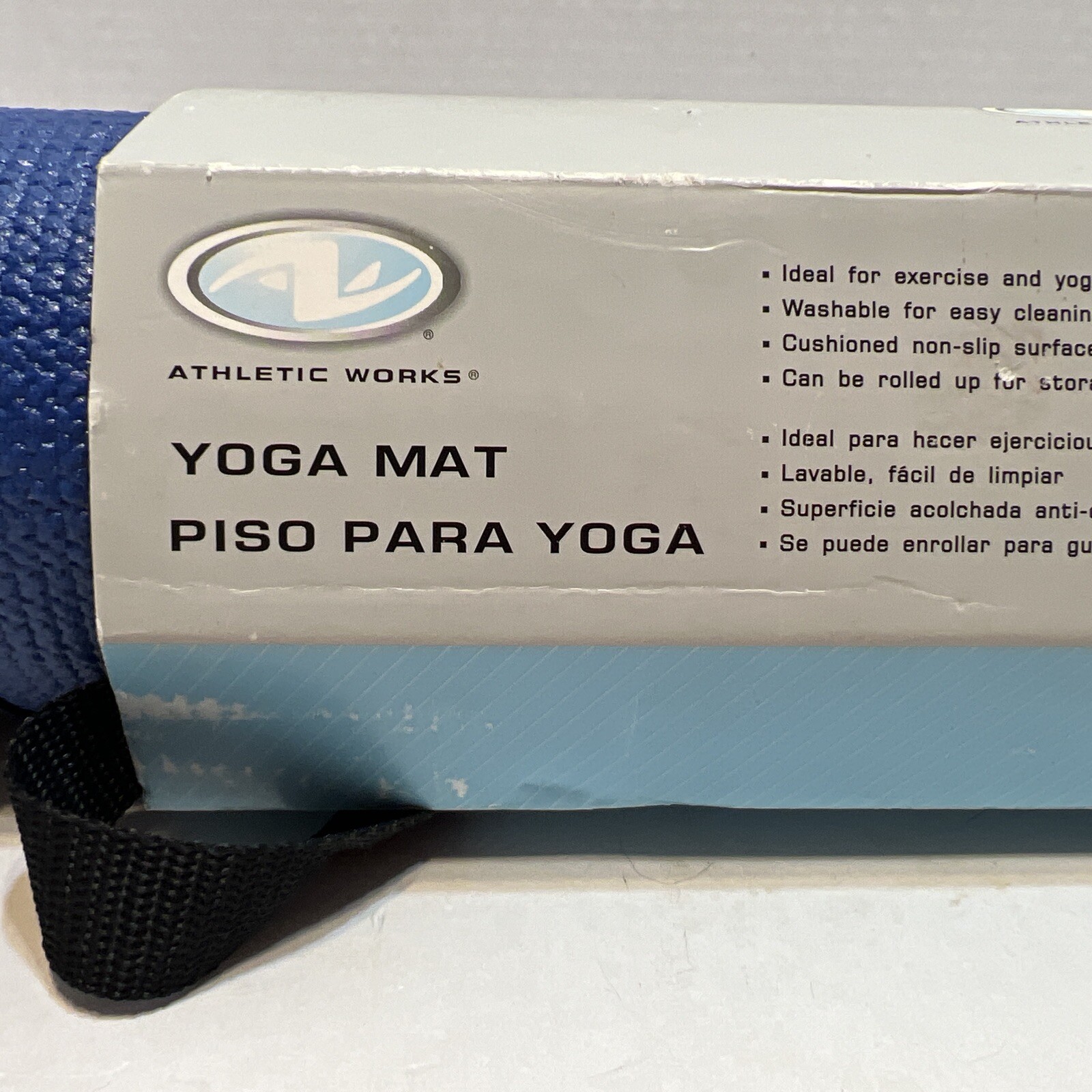 NEW Athletic Works Non Slip Yoga Mat Exercise Training 68 x 24 Inches – Blue