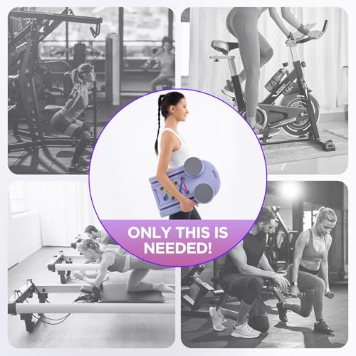 ROSSEMIA PILATES BOARD PORTABLE PILATES REFORMER EQUIPMENT WITH TIMER – PURPLE