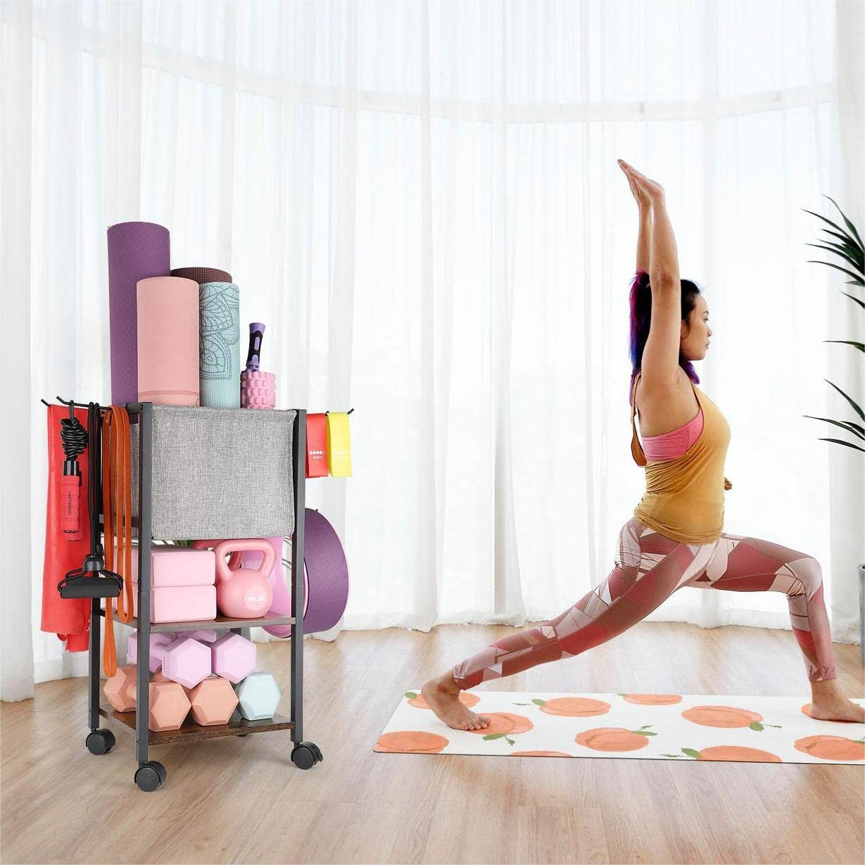 Yoga Mat Storage Rack Home Gym Equipment Workout Equipment Organizer Yoga Mat Ho