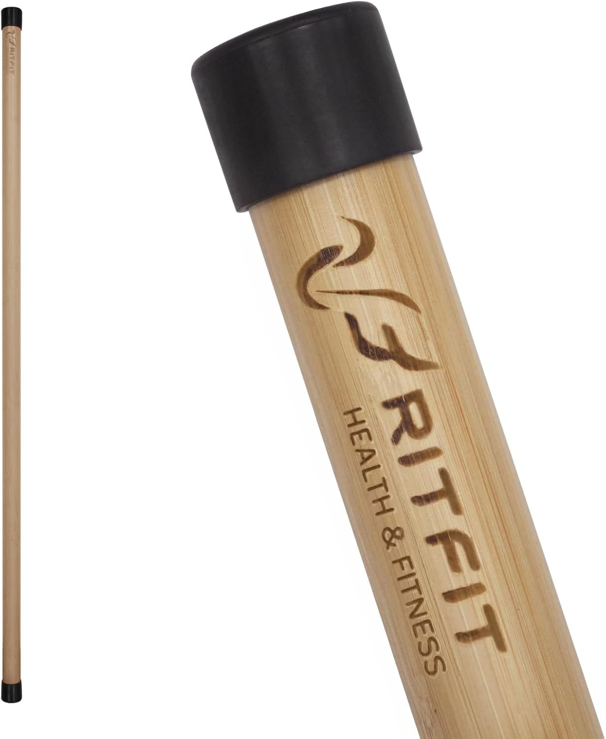 5Ft Natural Bamboo Yoga Stick, Exercise Stick, Stretching Stick, Versatile Tool