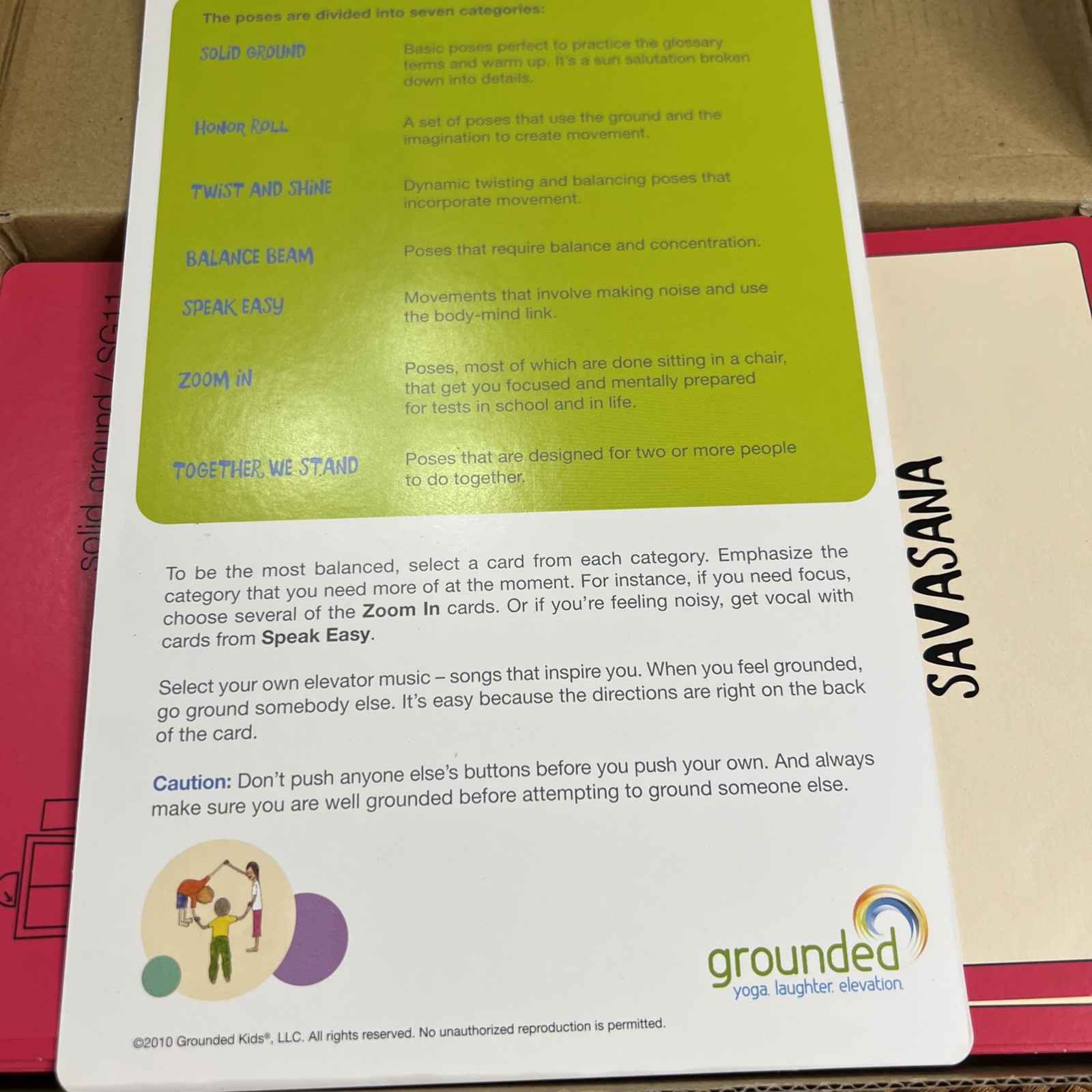Grounded Yoga, Laughter, Elevation The Elevator Series Pose Cards For Children