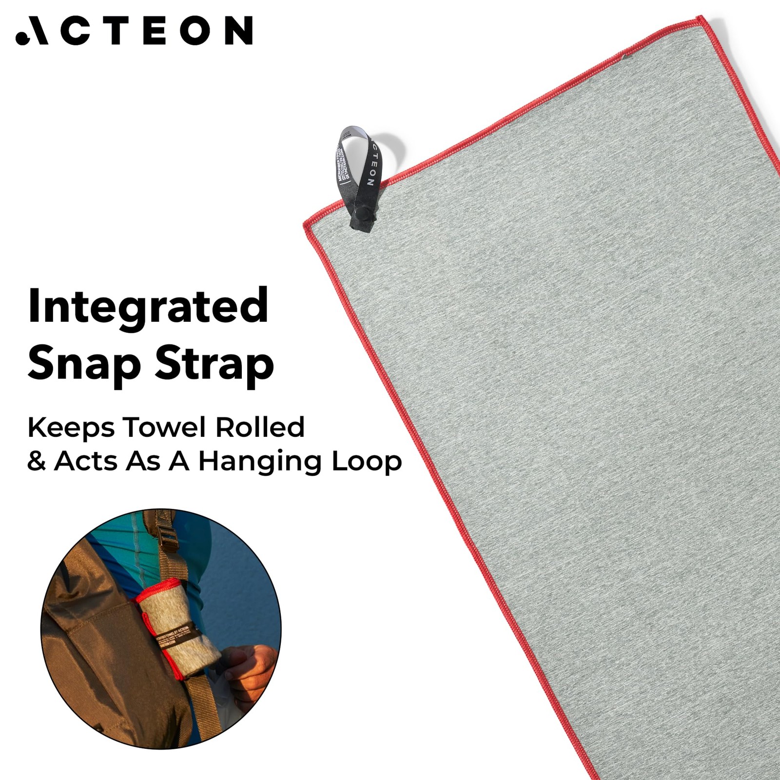 Acteon Microfiber Gym Towels 5 Pack Quick Dry Silver Ion Odor-Free Sweat Towel